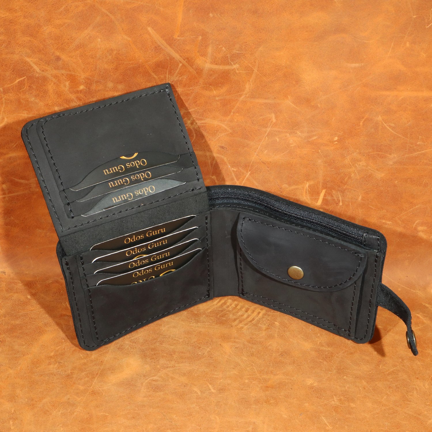 P6171852 juoda vyriška odinė piniginė